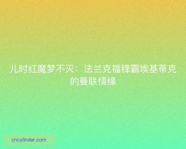 儿时红魔梦不灭：法兰克福锋霸埃基蒂克的曼联情缘