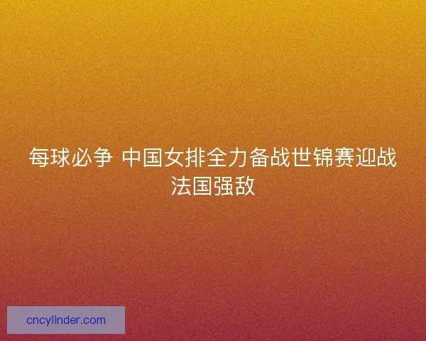 每球必争 中国女排全力备战世锦赛迎战法国强敌